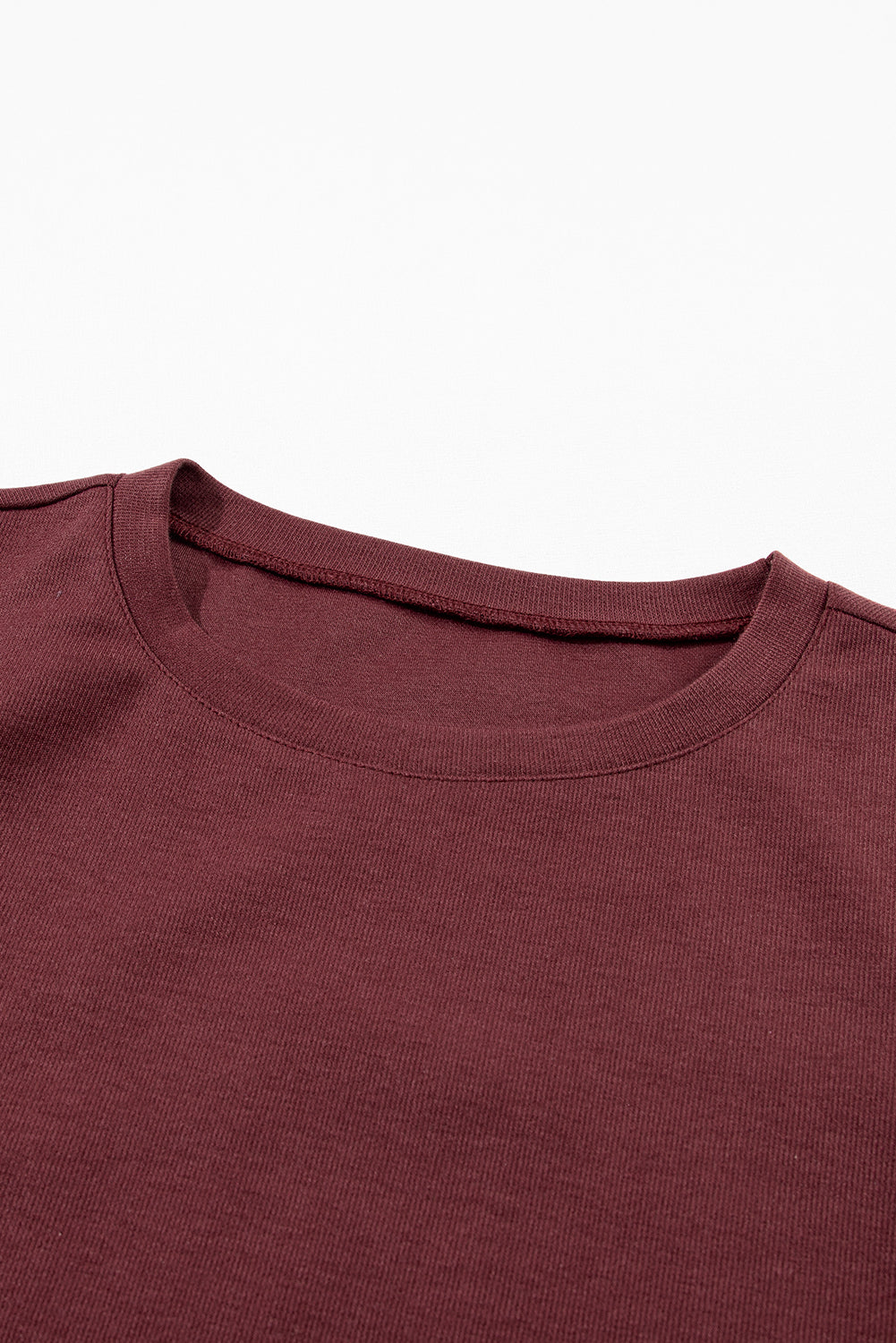 Solid Colour 3/4 Sleeve Round Neck Loose Fit Top | 3 Colour Choices