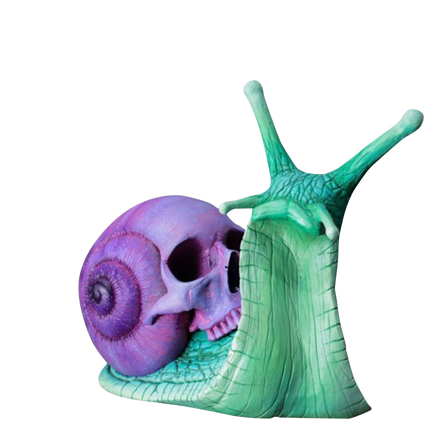 Snail Skull Gothic Garden Decoration Resin Figurine - 3 Colour Choices