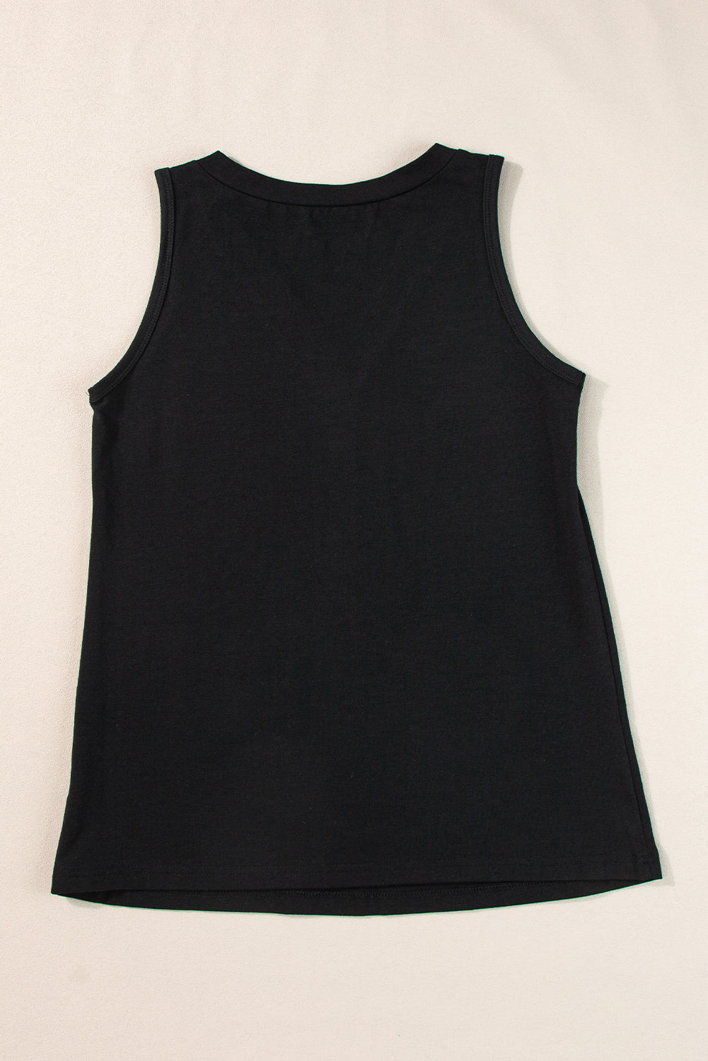 Cotton Blend Jungle Green Half Button V Neck Patched Pocket Tank Top