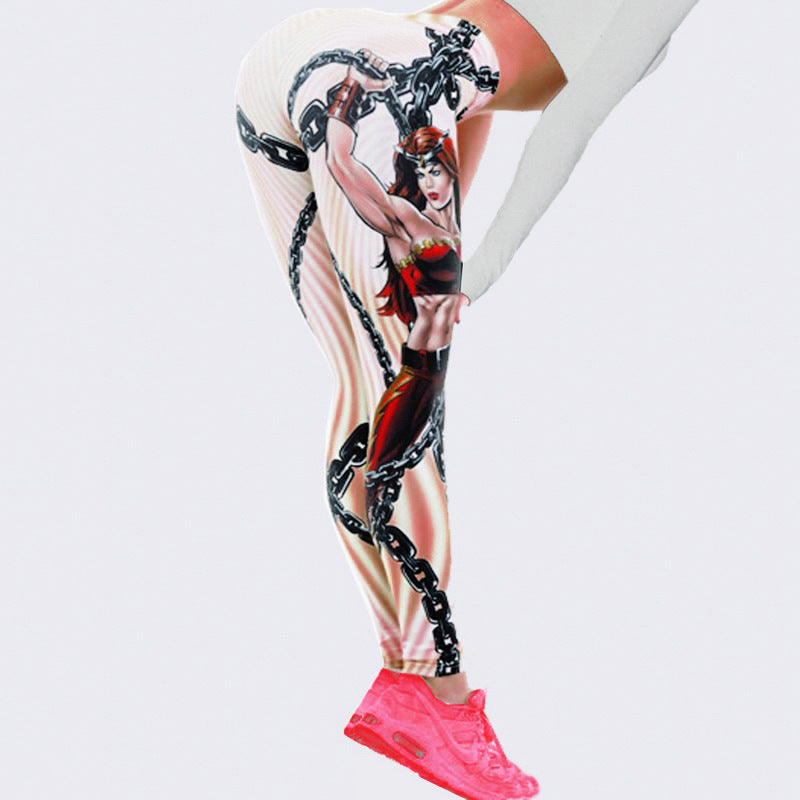 Fashion Hero Women Print Leggings High Elastic Push Up Fitness Legging Sporting Slim Jeggings 3D Printed Leggings