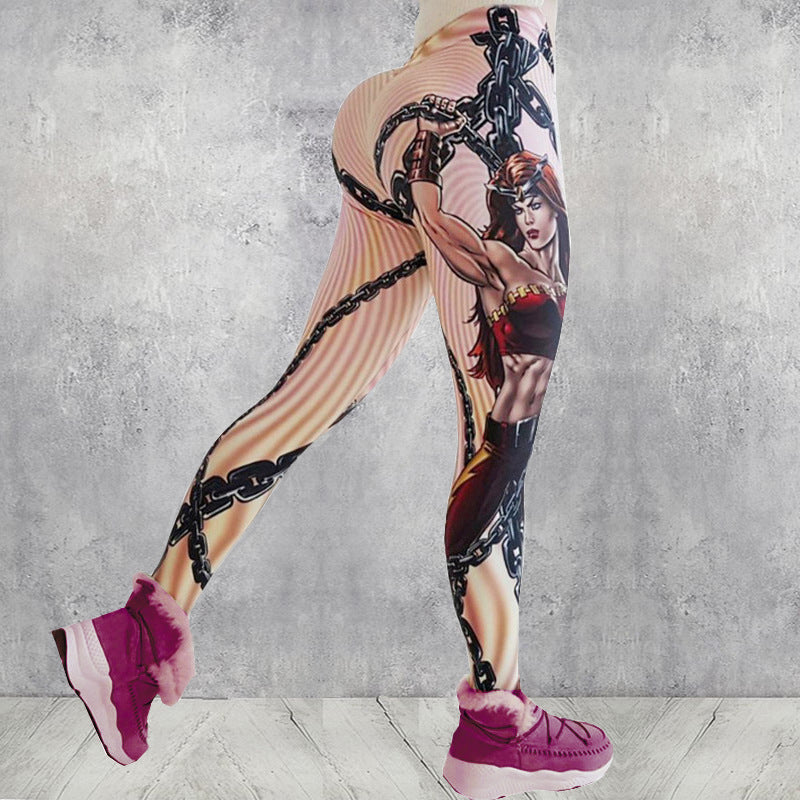 Fashion Hero Women Print Leggings High Elastic Push Up Fitness Legging Sporting Slim Jeggings 3D Printed Leggings