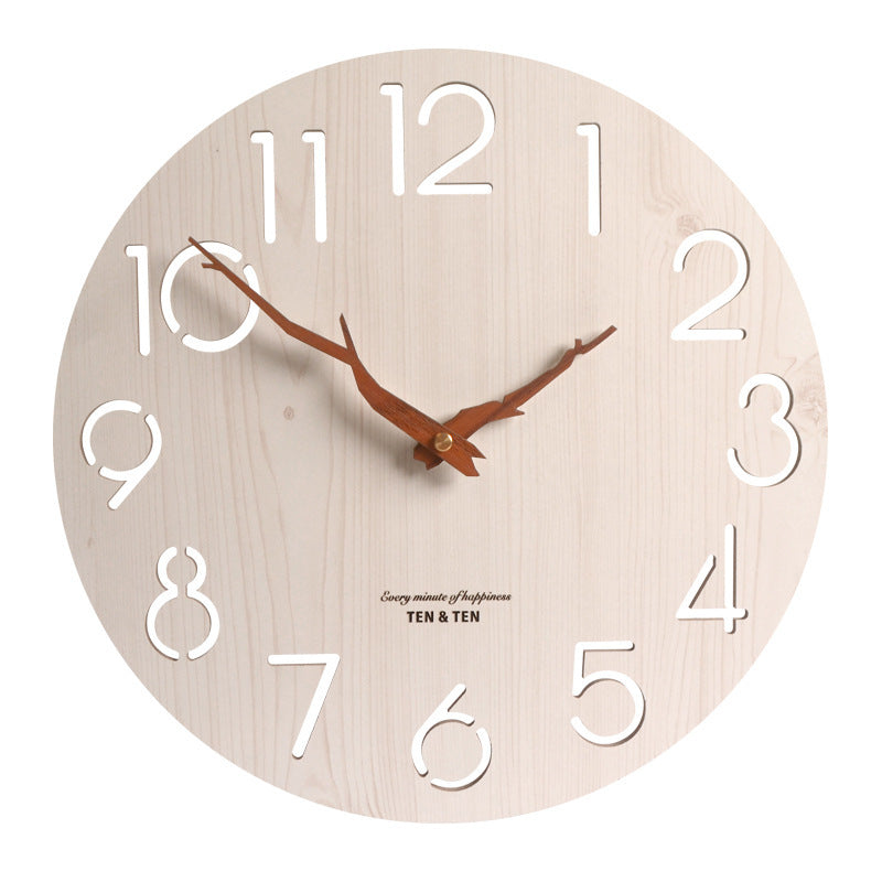 Wooden Branch Wall Clock - 12inch