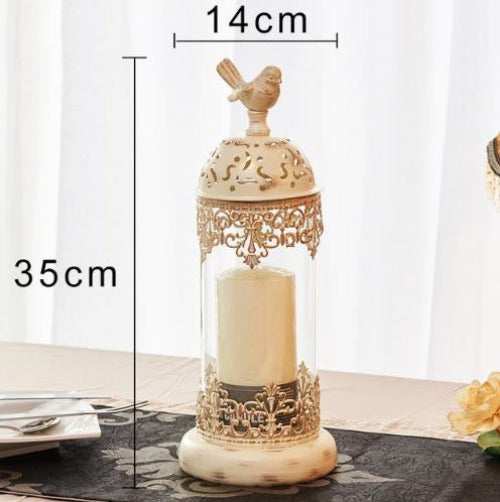 Wrought Iron and Glass Moroccan Candle Holder | 2 Sizes