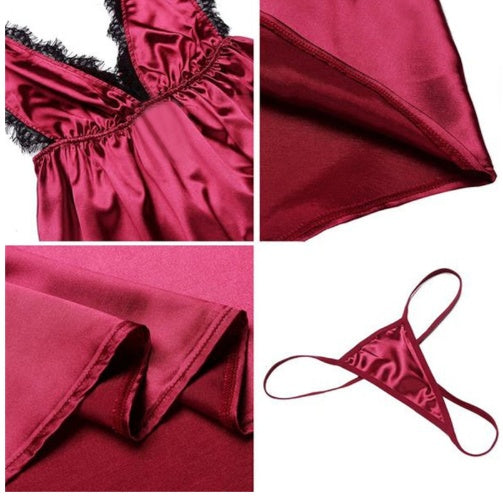 Sexy Satin Sleepwear Pyjama
