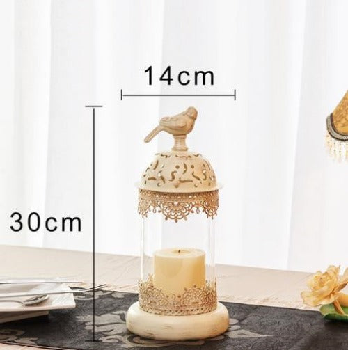 Wrought Iron and Glass Moroccan Candle Holder | 2 Sizes