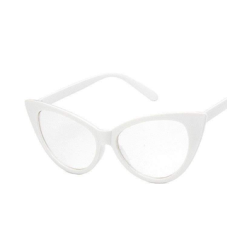 Over Sized Large Frame Vintage Cat-Eye Clear Lens Eye Glasses
