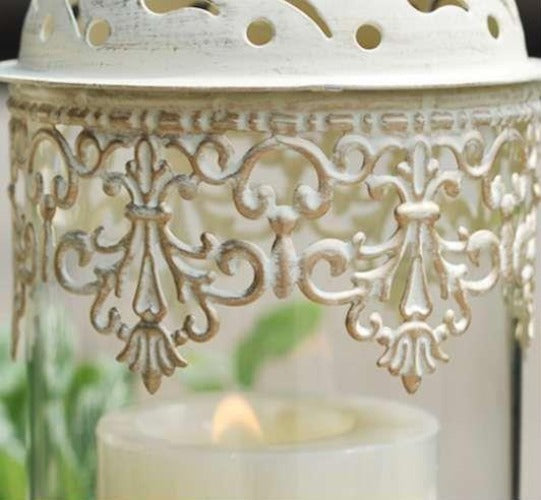 Wrought Iron and Glass Moroccan Candle Holder | 2 Sizes
