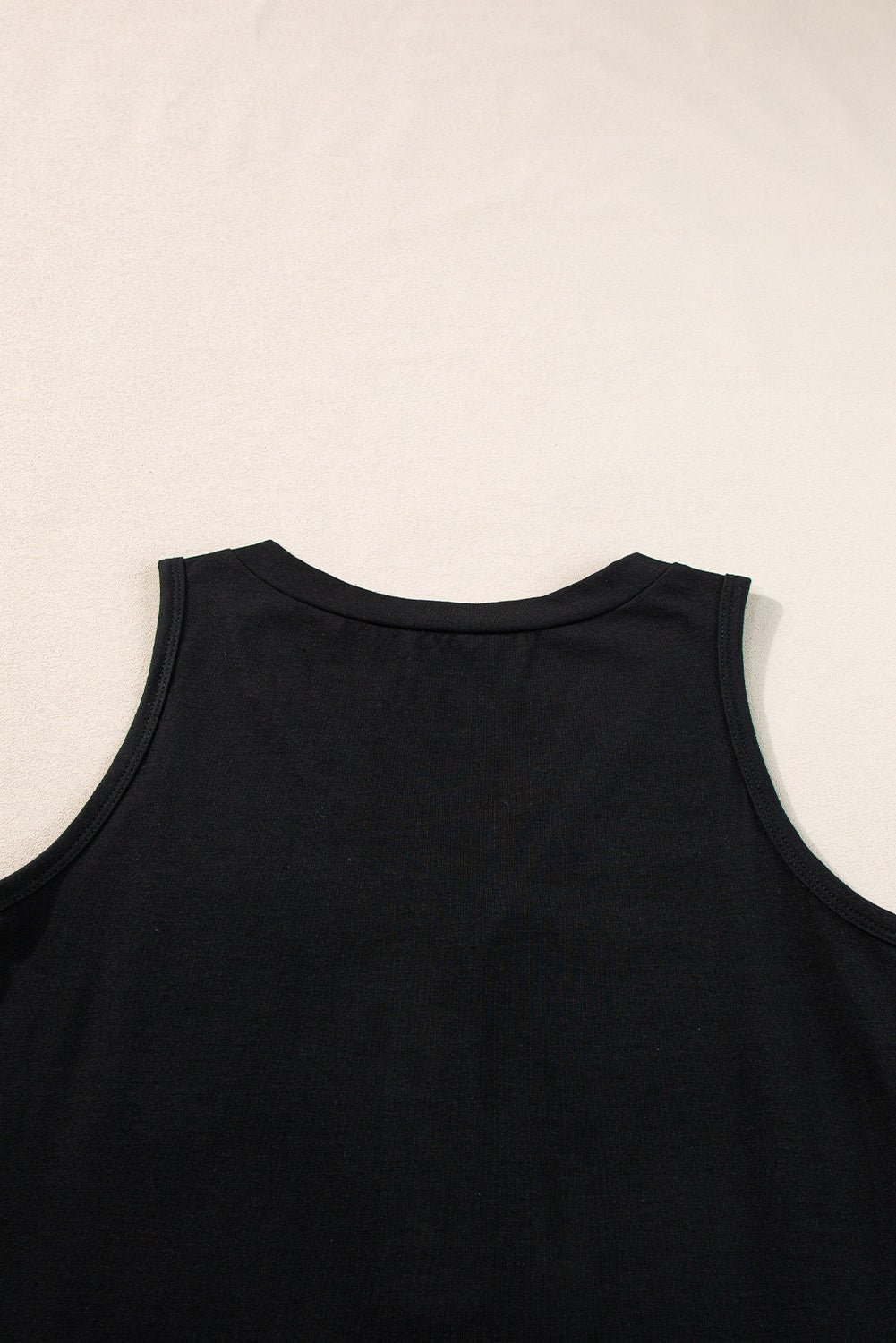 Cotton Blend Jungle Green Half Button V Neck Patched Pocket Tank Top