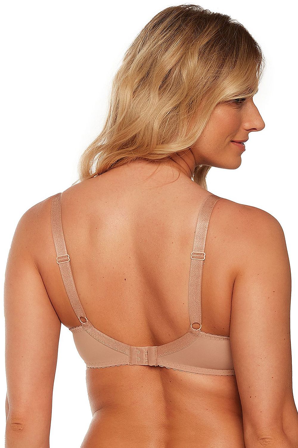 Dark Beige Soft Patterned Lace Bra by Gaia