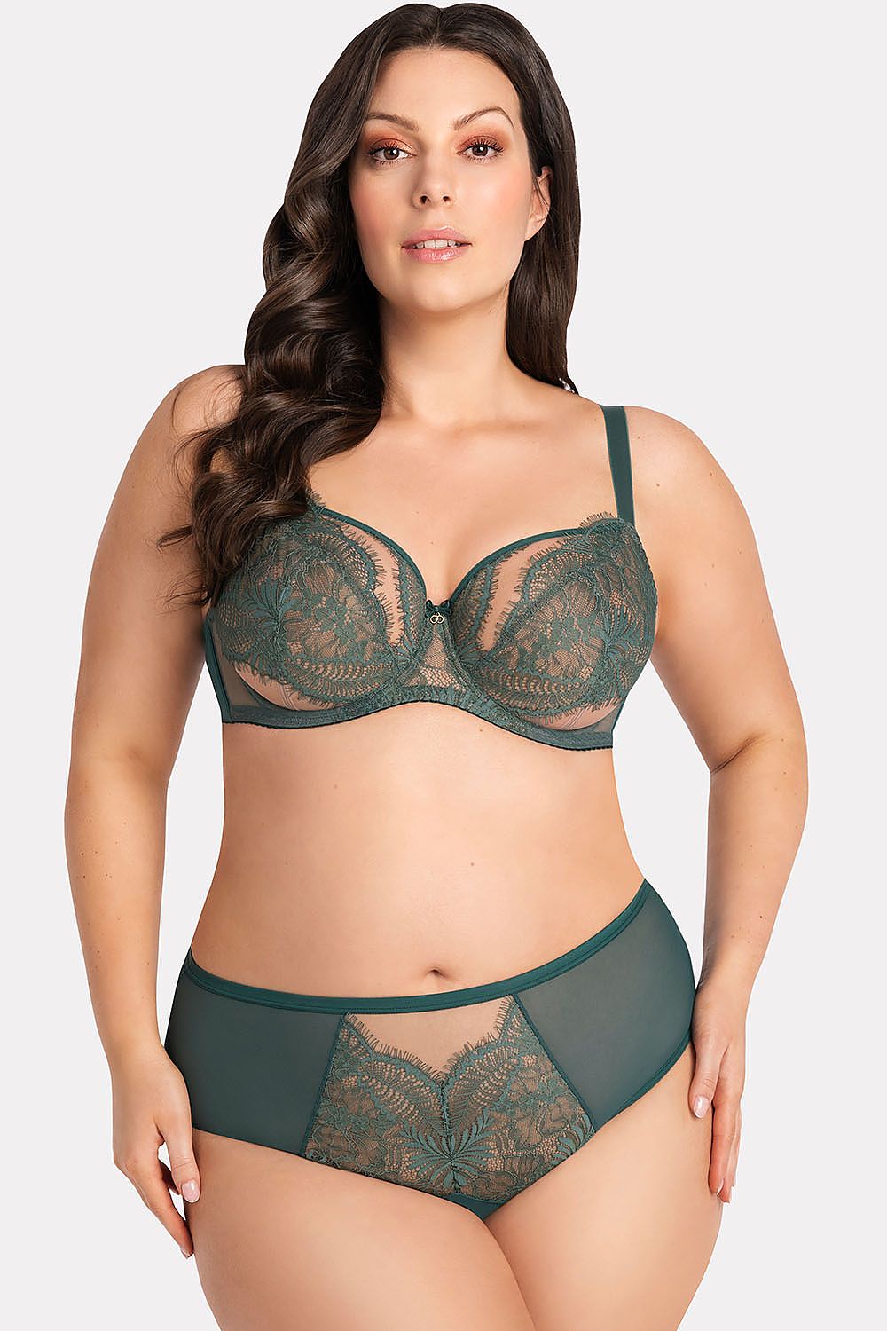 Soft Semi-Sheer Lace and Mesh Bra by Gorsenia Lingerie