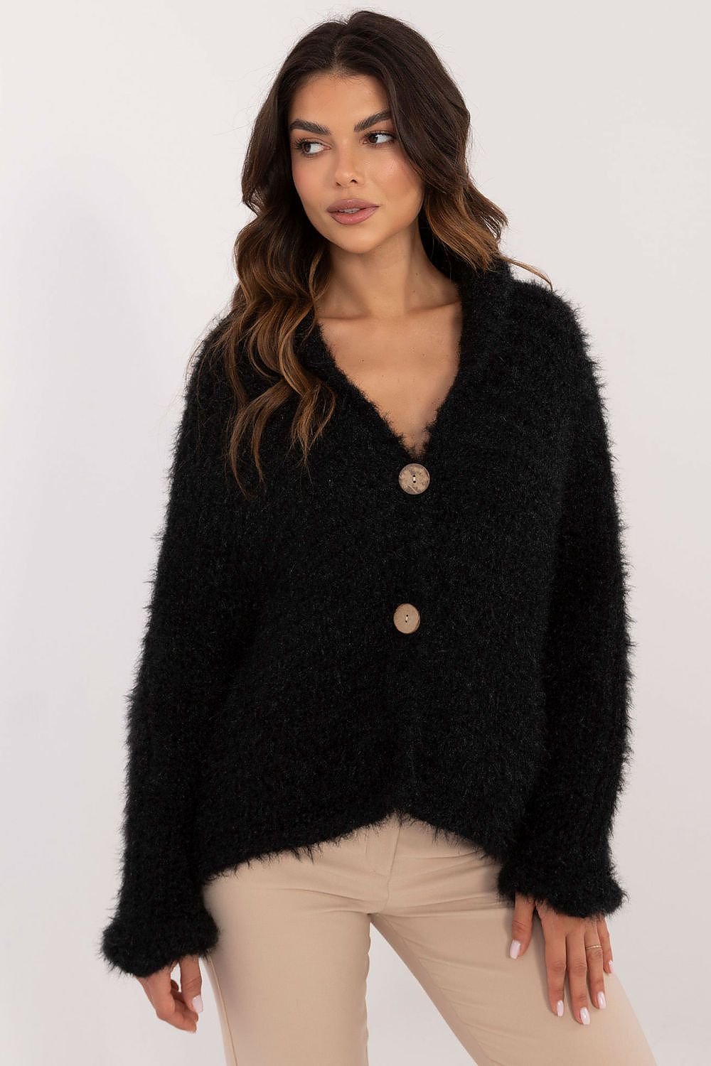 Womens Light Cardigan Beige, Black or Grey by Och Bella