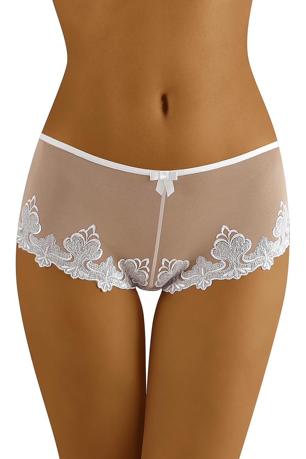 Black or White Delicate Tulle Womens Shorts Knickers by Wolbar