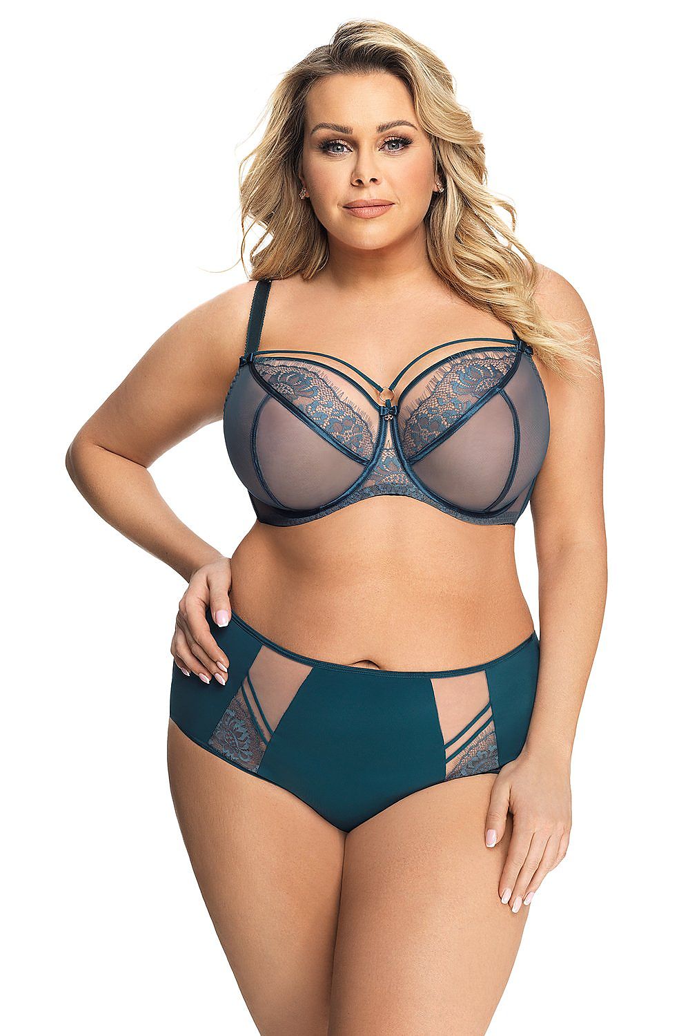 Soft Underwired Emerald Bra for Larger Breasts by Gorsenia Lingerie