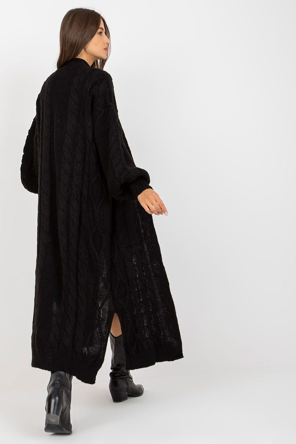 Long Length Long Sleeved Oversized Womens Cardigan by Rue Paris