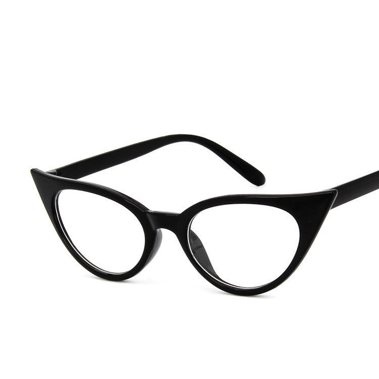 Over Sized Large Frame Vintage Cat-Eye Clear Lens Eye Glasses