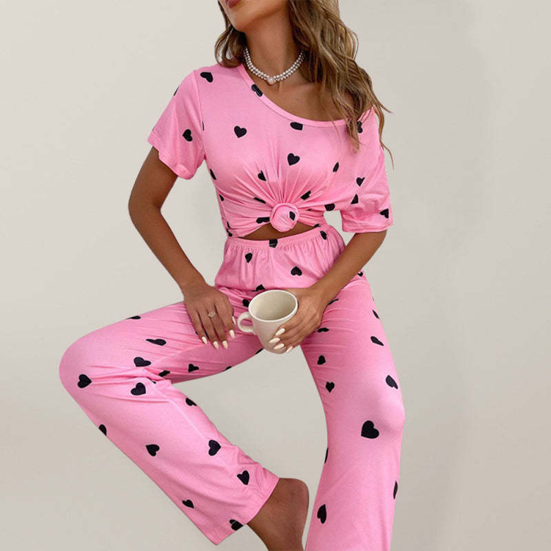 European And American Loose Casual Trousers Two-piece Homewear