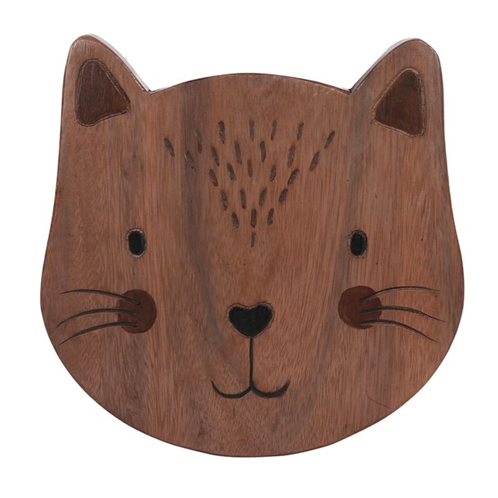 Hand Crafted Children's Wooden Cat Stool