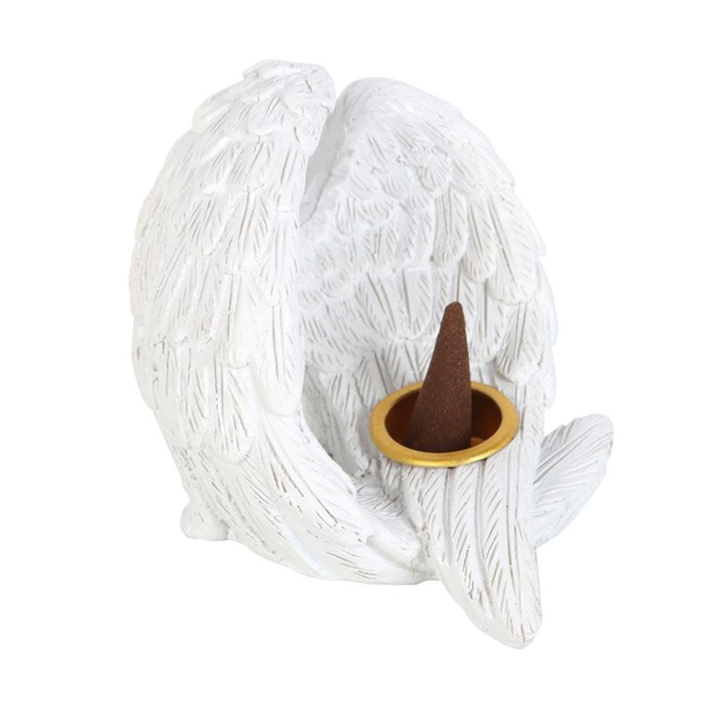 Incense Cone Burner With Unique Angel Wings Surround