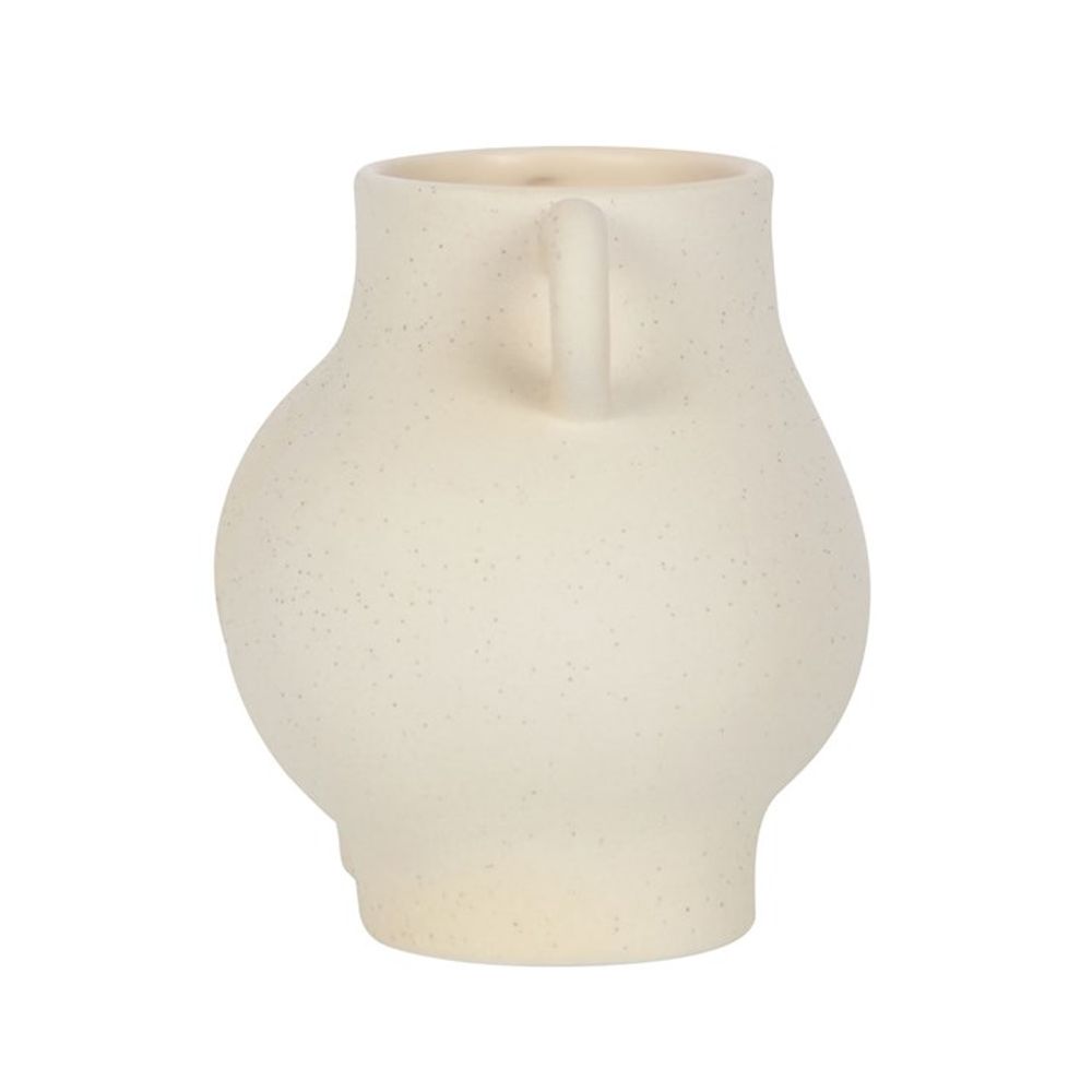 Cream Speckled Ceramic Bum Plant Pot