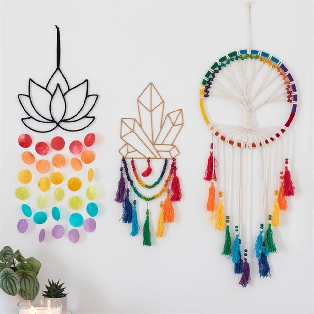 Rainbow Coloured Tree of Life Dreamcatcher