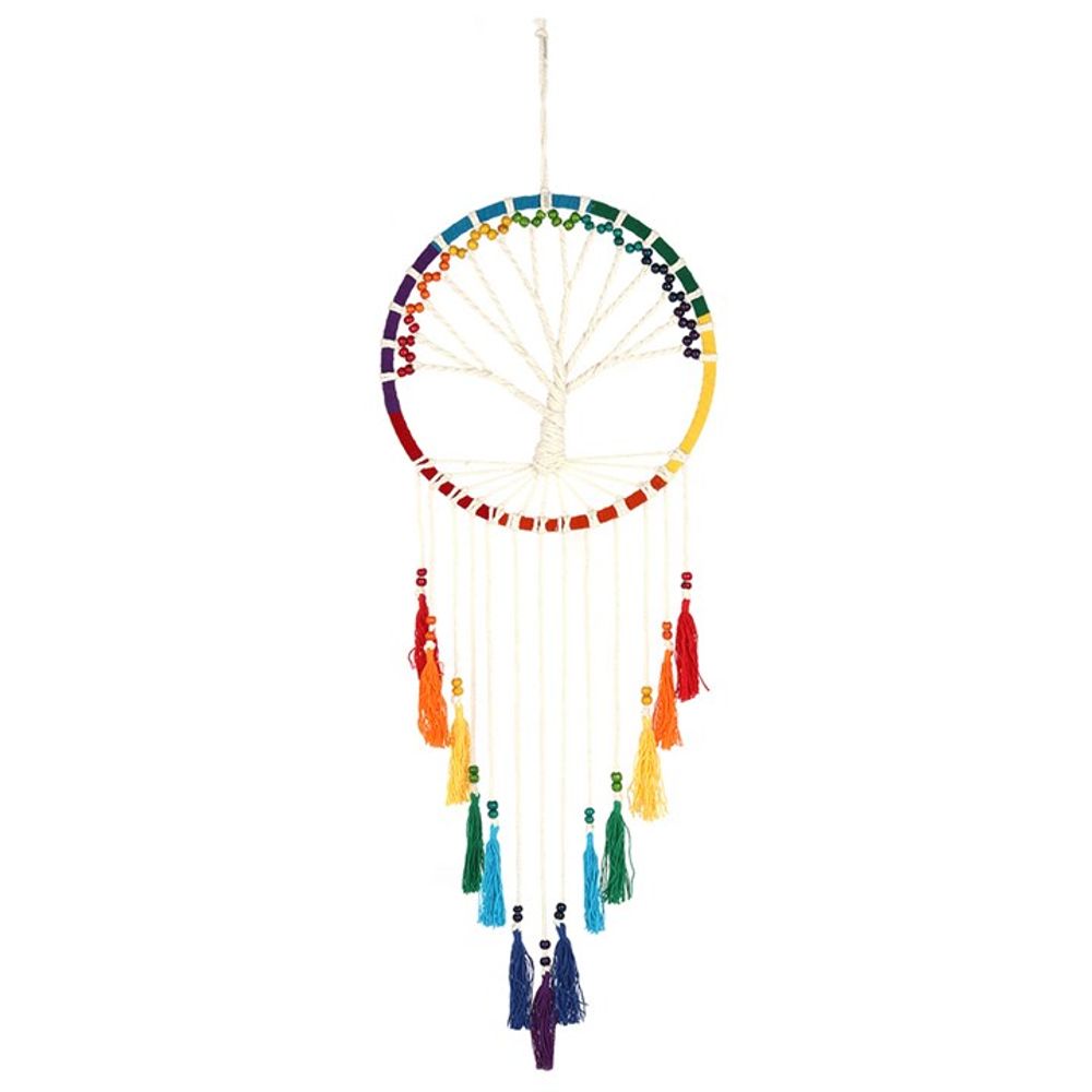 Rainbow Coloured Tree of Life Dreamcatcher