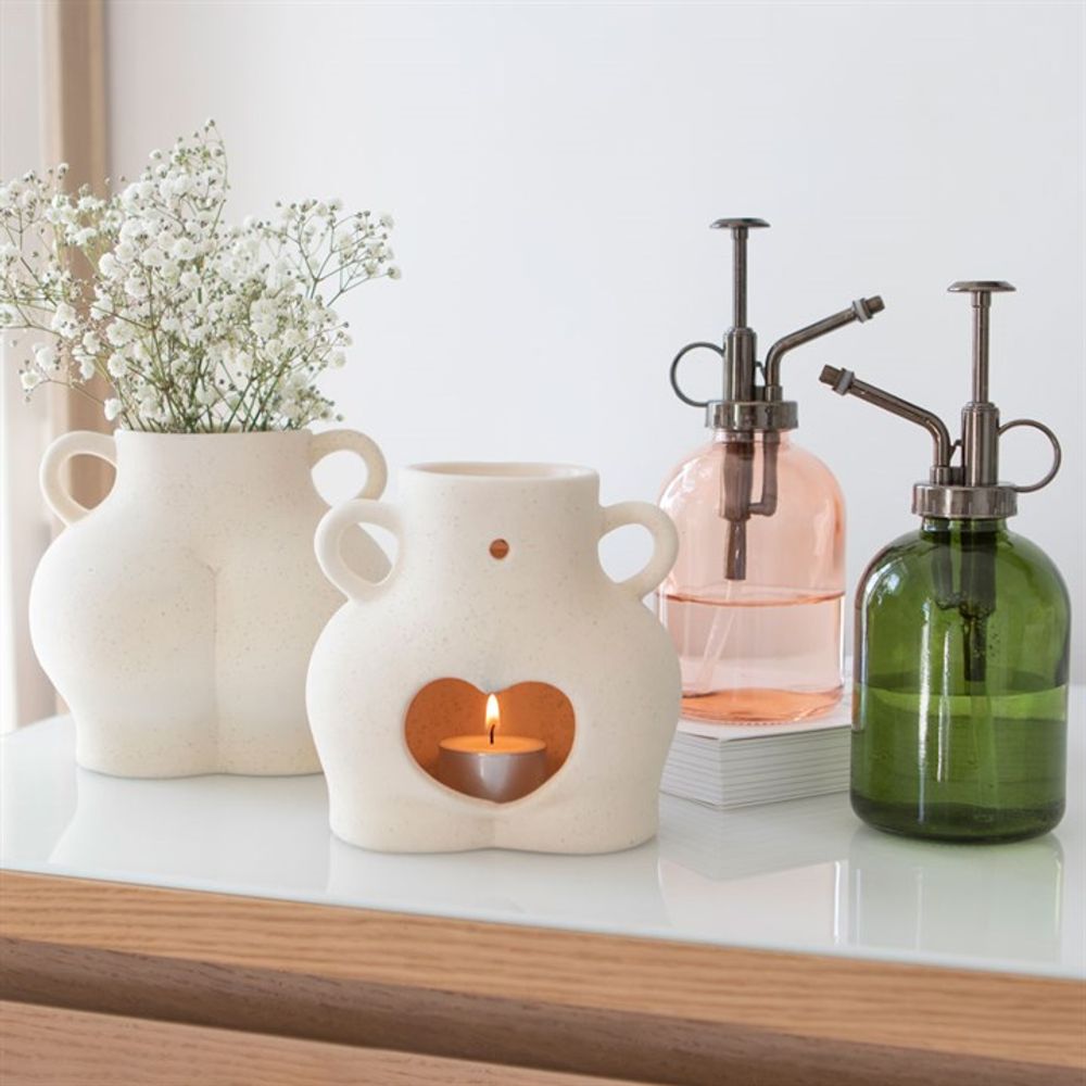 Cream Speckled Ceramic Bum Plant Pot