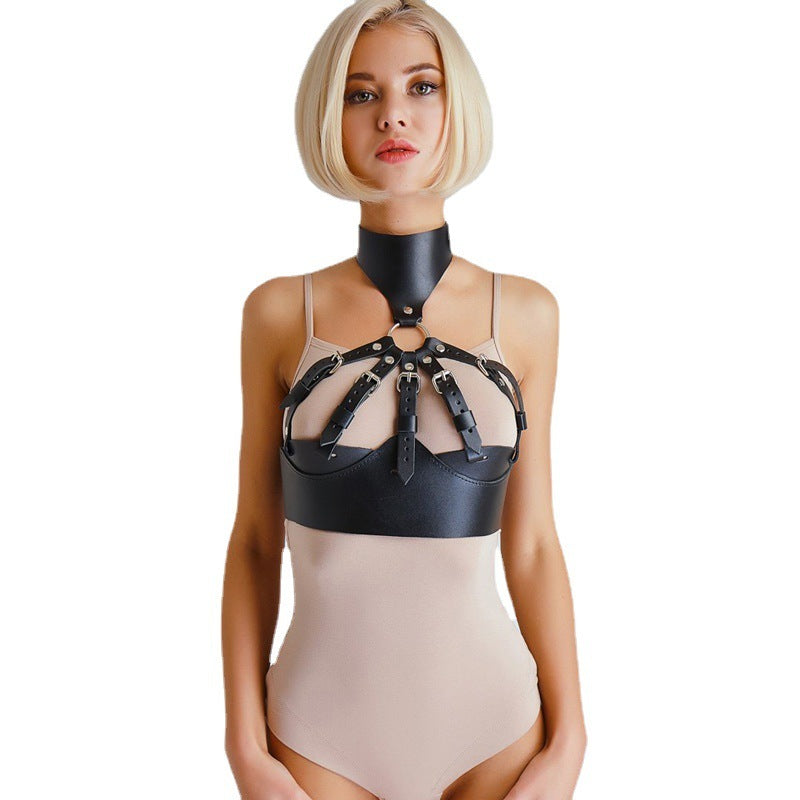 Leather Underbust Bondage Lingerie Corset Bra Top