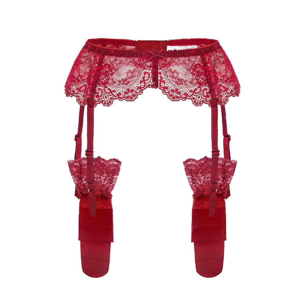 Sexy Lace Garter Belt With Matching Stockings | Black, White or Red