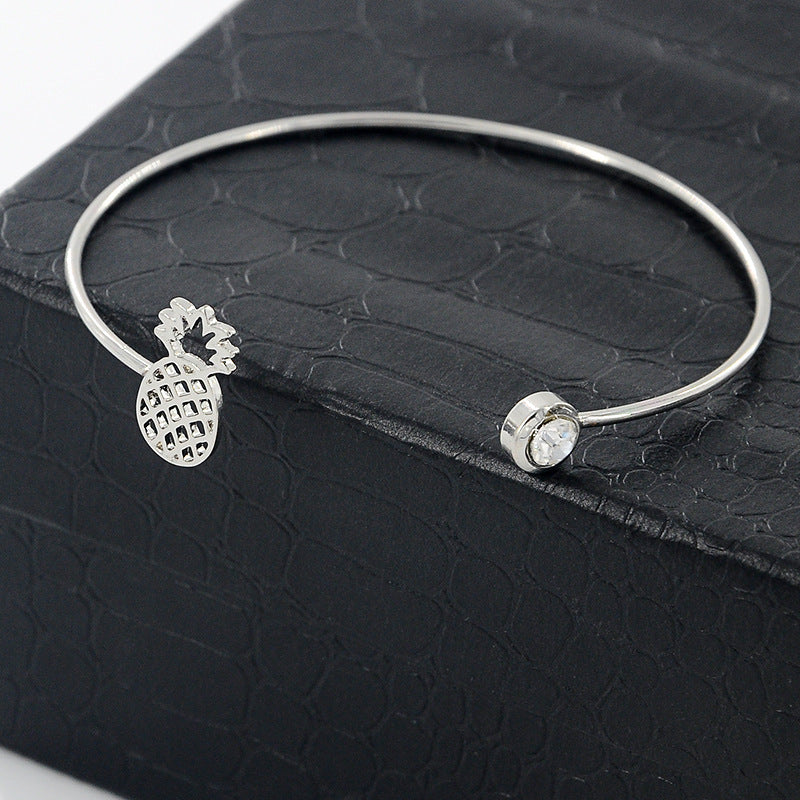 Pineapple Cuff Bangle - Gold or Silver Plated