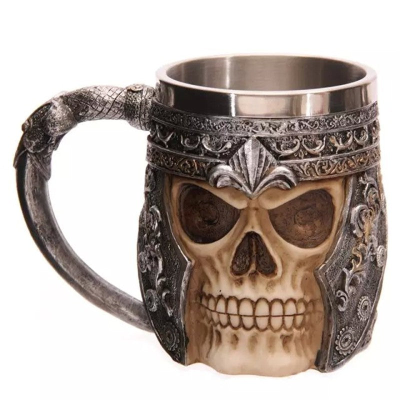 Valhalla Viking 400ml 3D Gothic Skull Mugs or Beer Tankards