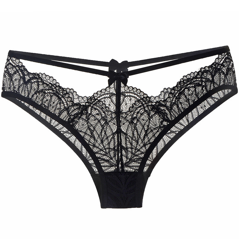 Lace Cross Cutout Sexy Knickers | White or Black