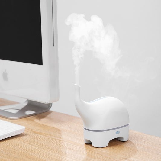 Cute Elephant Ultrasonic Aromatherapy Humidifier and Nightlight