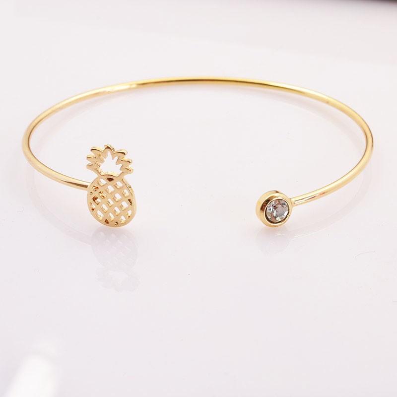 Pineapple Cuff Bangle - Gold or Silver Plated