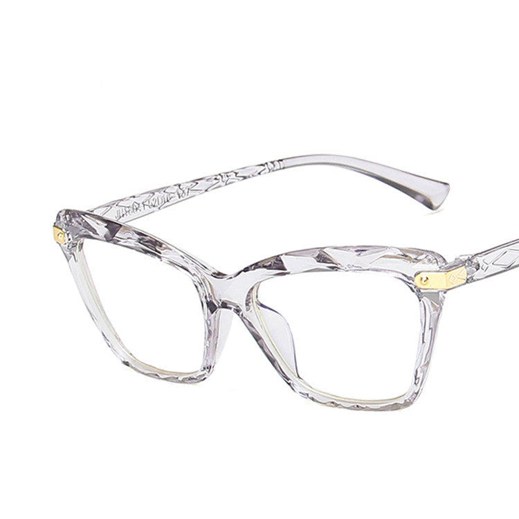 Retro Cat Eye Glasses Clear Lens Blue Light Protection Oversized Eyewear