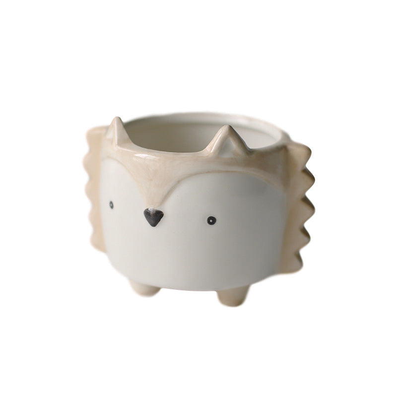 Cute Forrest Animal Kawaii Ceramic Succulent Flowerpot