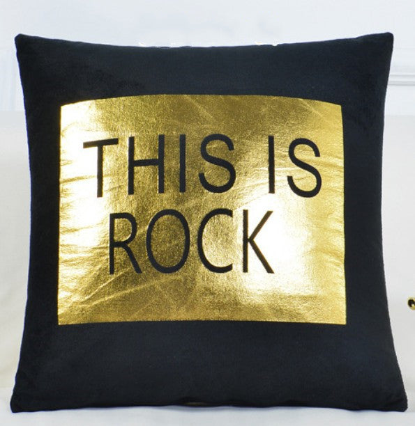 Black and Gold 45cm Sofa Cushion Covers