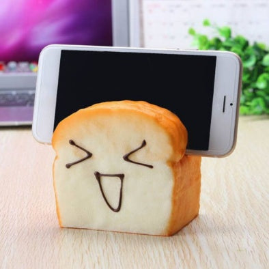 Kawaii Squishy Stress Relief Toast Phone Holder or Pen Rack