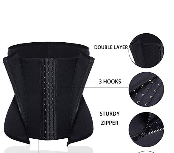 Dual Closure Waist Trainer Corset Shapewear Plus Size Waist Cincher