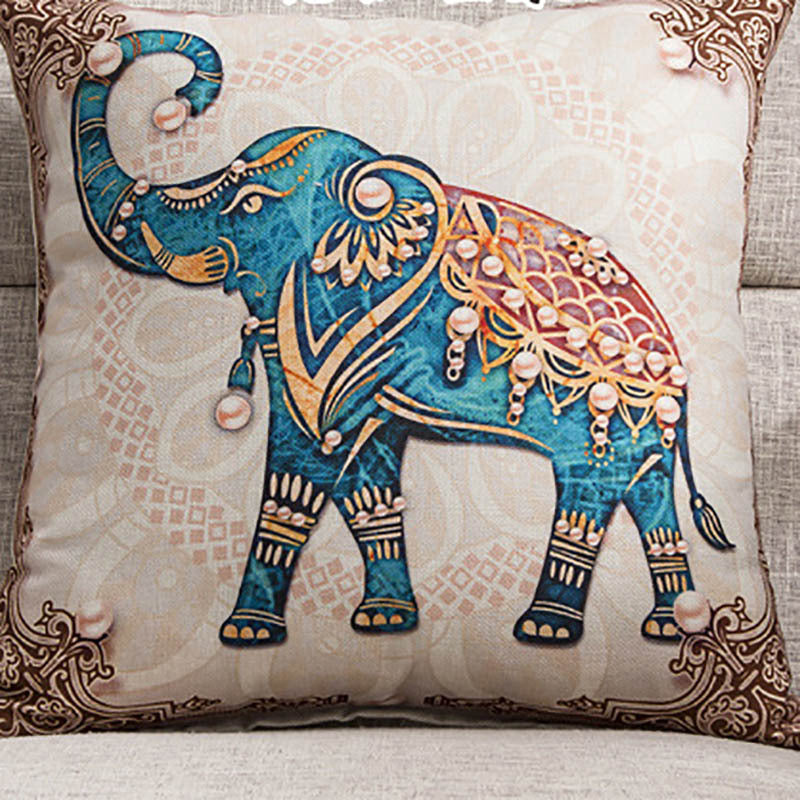 Boho Elephant Throw Pillow Cushion Covers