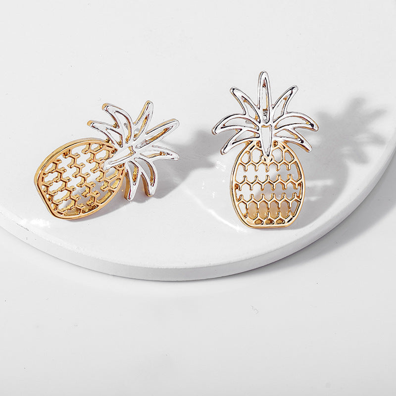 Two Tone Pineapple Earrings