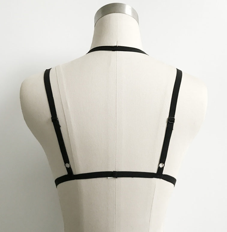 Sexy Gothic Body Harness Top with Choker