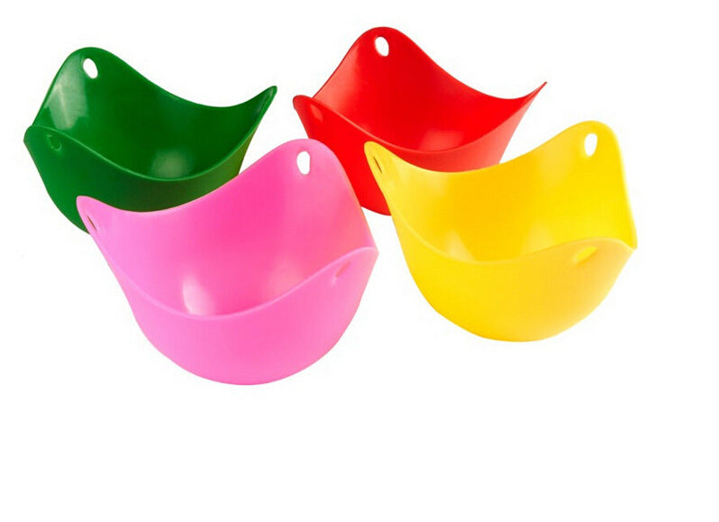 4 Piece Set of Silicone Egg Poaching Cups | 4 Colour Options