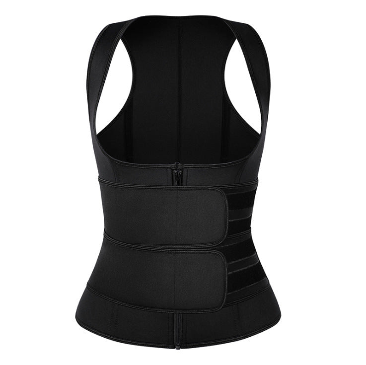 Adjustable Velcro Double Waist Zipper Shaper Waist Trainer Cincher