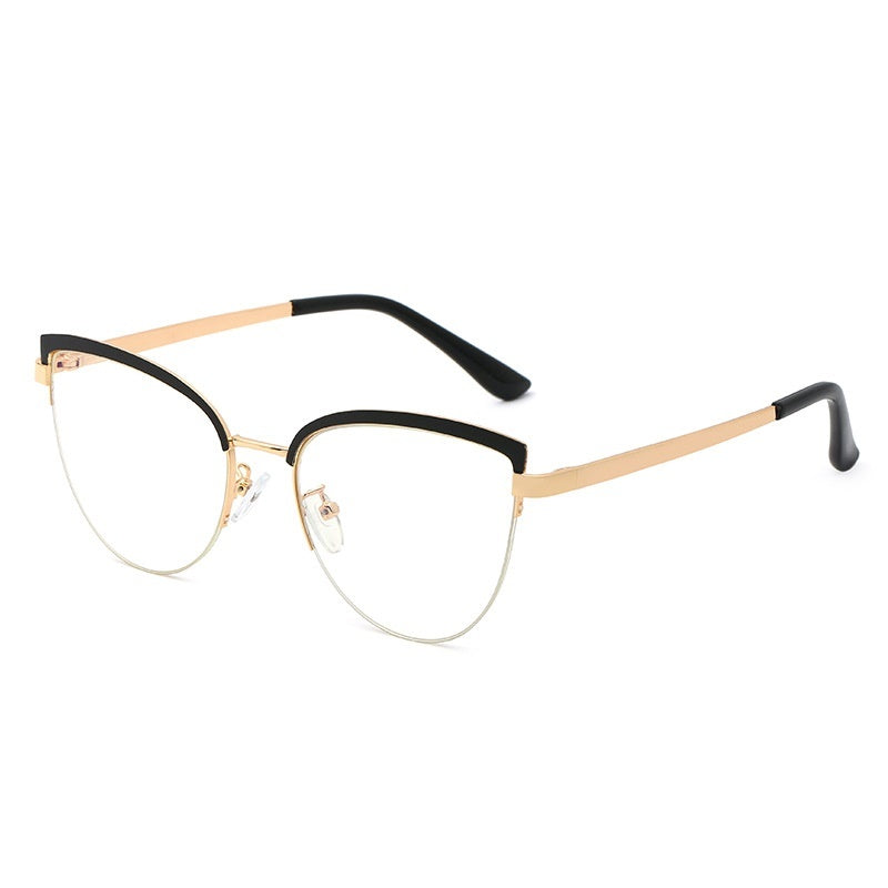 Large Over Sized Frame Retro Clear Lens Cat Eye Fashion Glasses