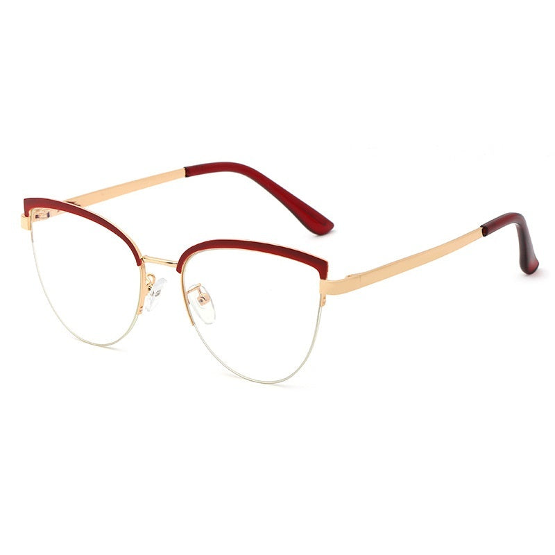 Large Over Sized Frame Retro Clear Lens Cat Eye Fashion Glasses