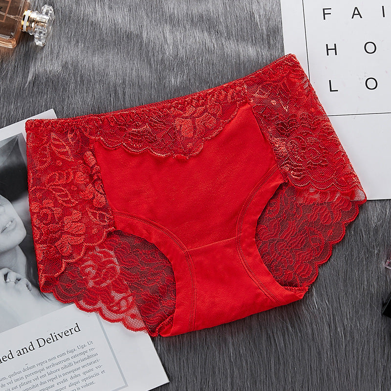 Mid Waist Lace French Knicker Underwear | 9 Colour Options