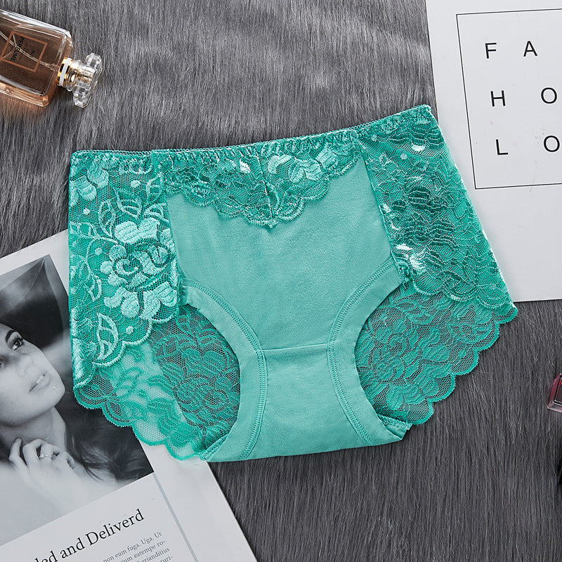 Mid Waist Lace French Knicker Underwear | 9 Colour Options