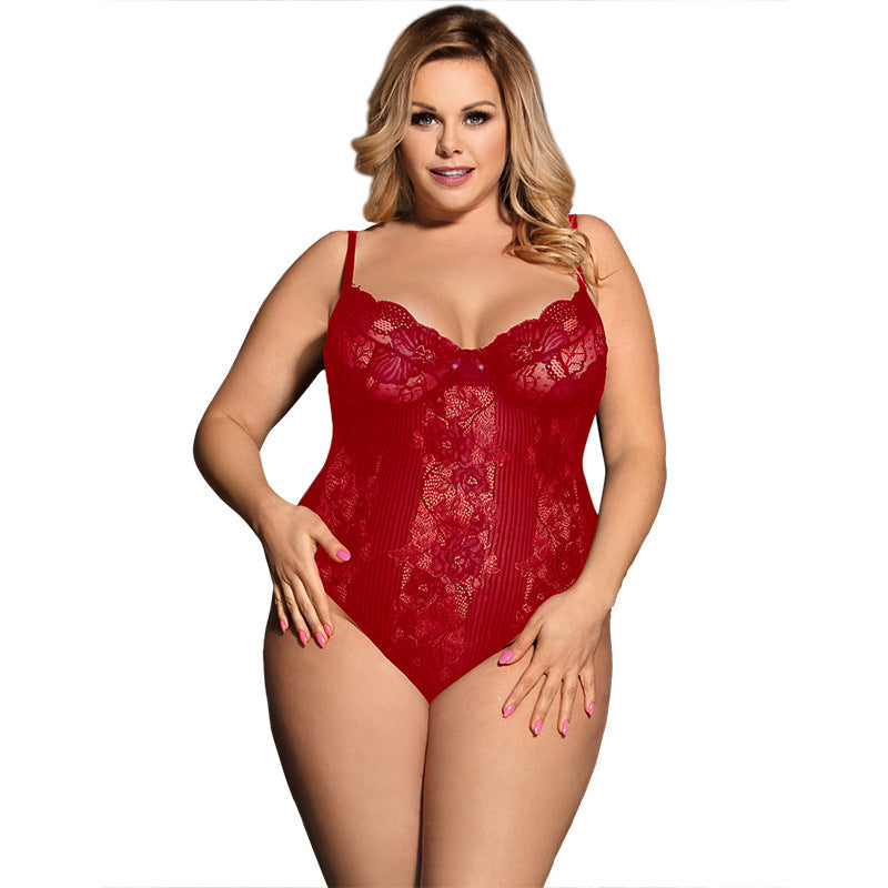 Sexy See-Thru Body Suit Lingerie | Red or Neon Green - Plus Size Avail