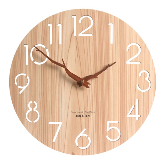 Wooden Branch Wall Clock - 12inch