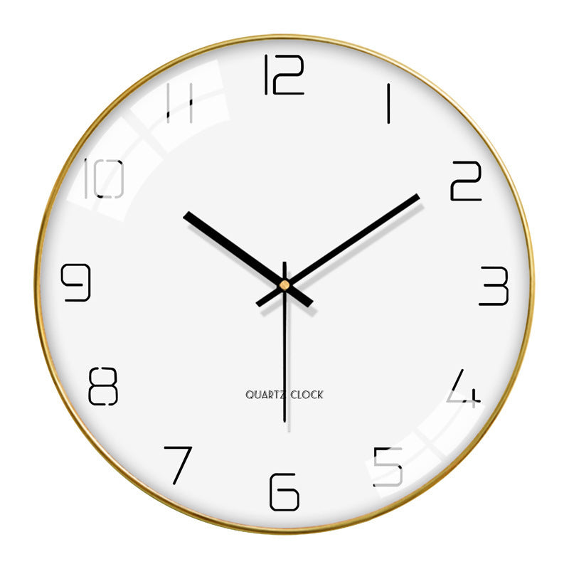 Minimalist Nordic Style Silent Glass Wall Clock | 12 or 14 inch